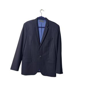 IKKS Pure Edition Mens Navy Blazer Jacket Size 54 100% Polyester
